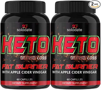 Picture of 2 Pack Keto Pills, Keto Diet Pills for Fat Burner & Weight Loss,Women Men Appetite Suppressant Increases Energy Support